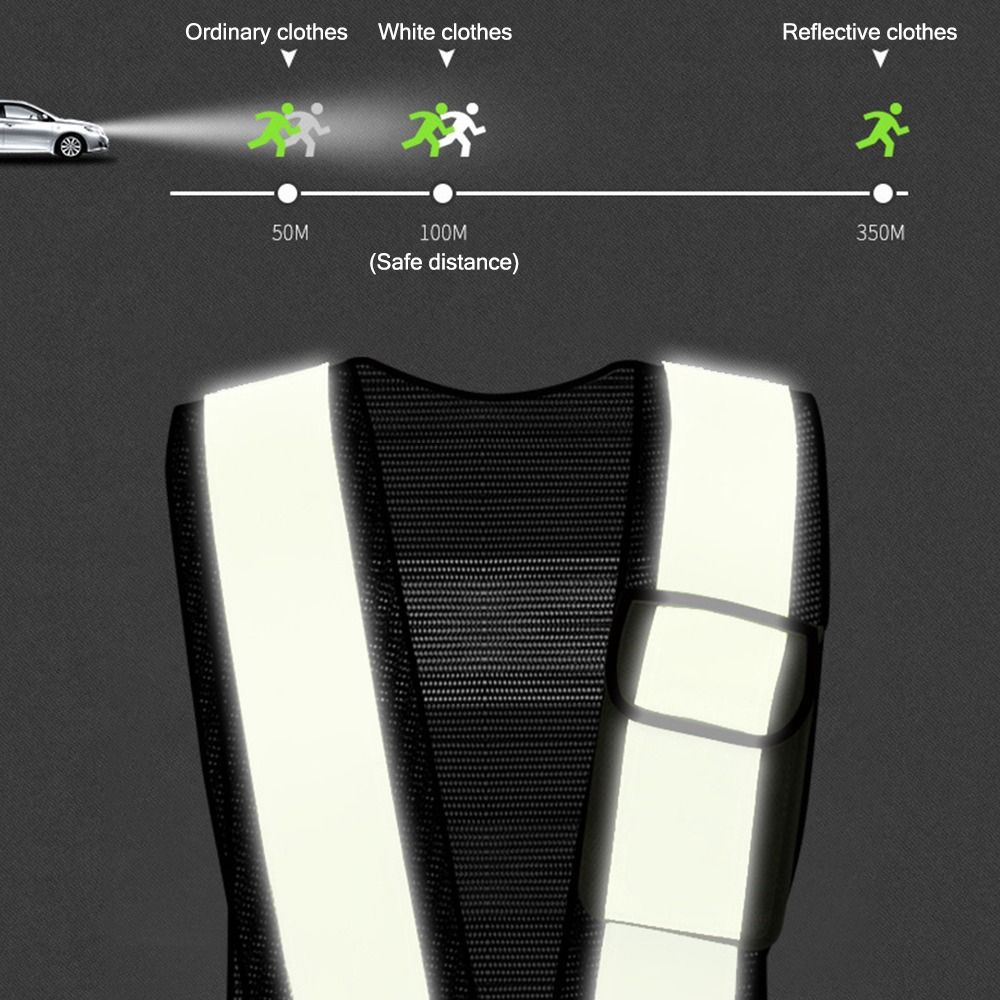 V شكل سترة عاكسة شعرية الأشرطة - مراجعة Reflective Cycling Vest High Visibility وسعره
