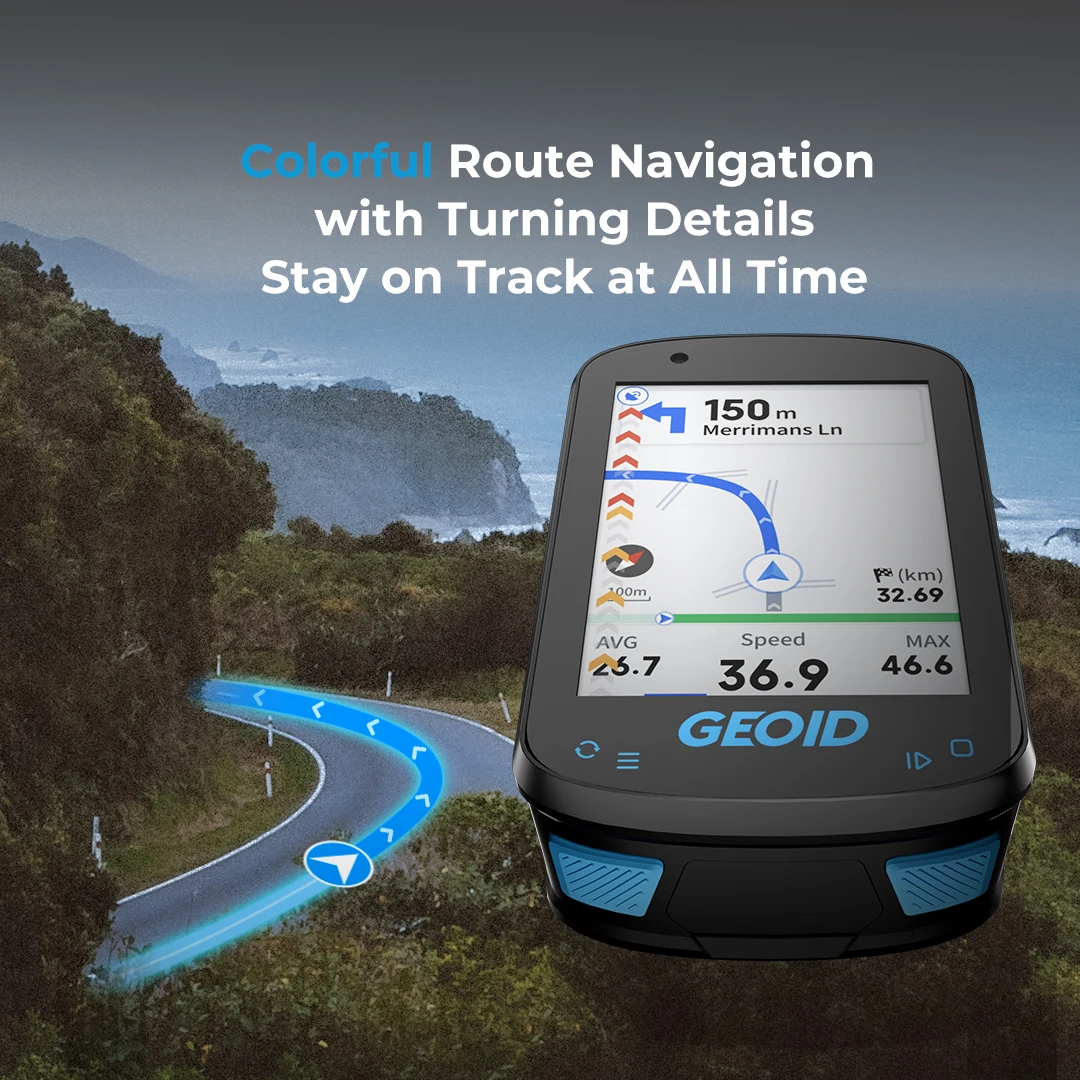 Geoid CC600 دراجة الكمبيوتر شا - مراجعة Cycling Computer Gps Wireless Color Screen وسعره