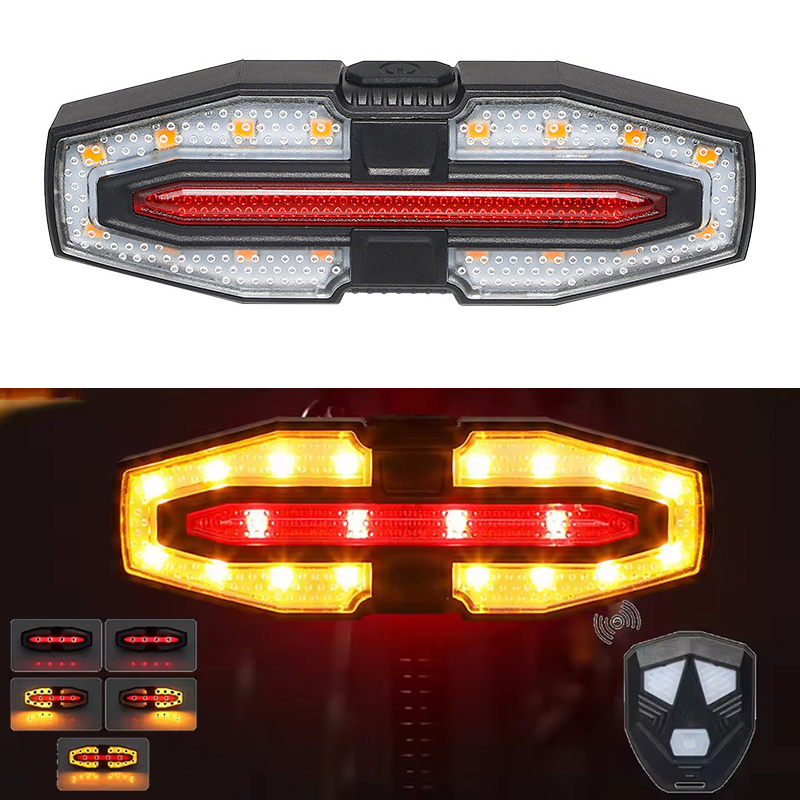 الدراجة الخلفية ضوء بدوره إشار - مراجعة Turn Signal Bike Light Wireless Remote وسعره