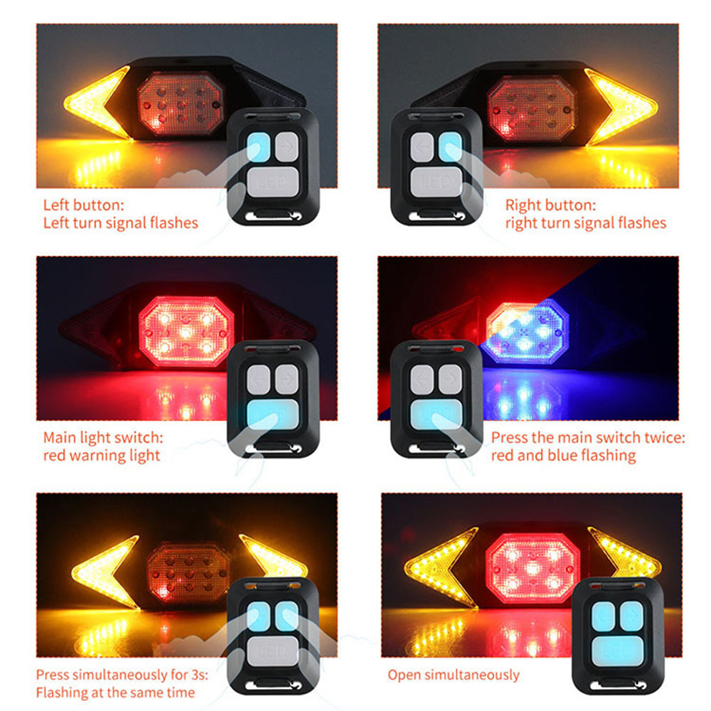 الضوء الخلفي للدراجة بدوره إشا - مراجعة Turn Signal Bike Light Wireless Remote وسعره