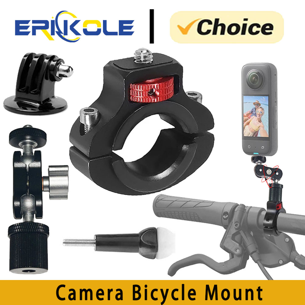 دراجة دراجة المقود حامل جبل ل  - مراجعة Action Camera Bike Mount Aluminum وسعره