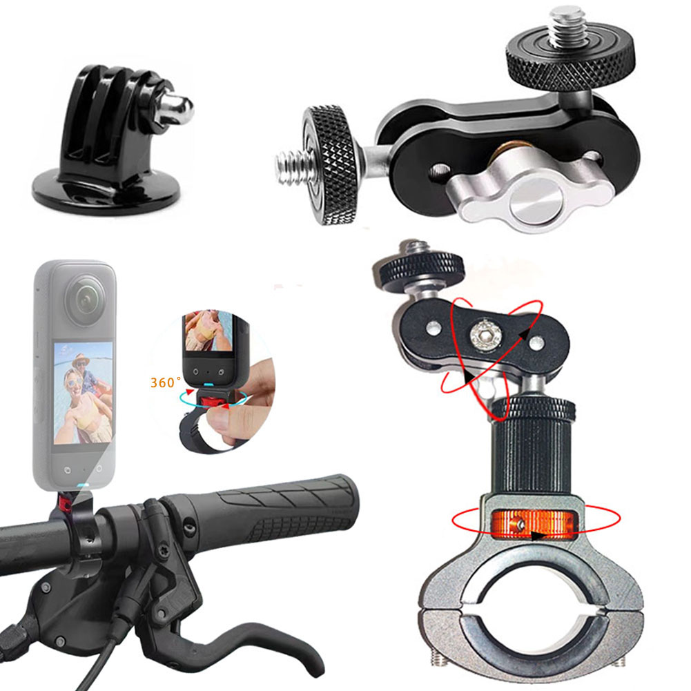 دراجة دراجة المقود حامل جبل ل  - مراجعة Action Camera Bike Mount Aluminum وسعره