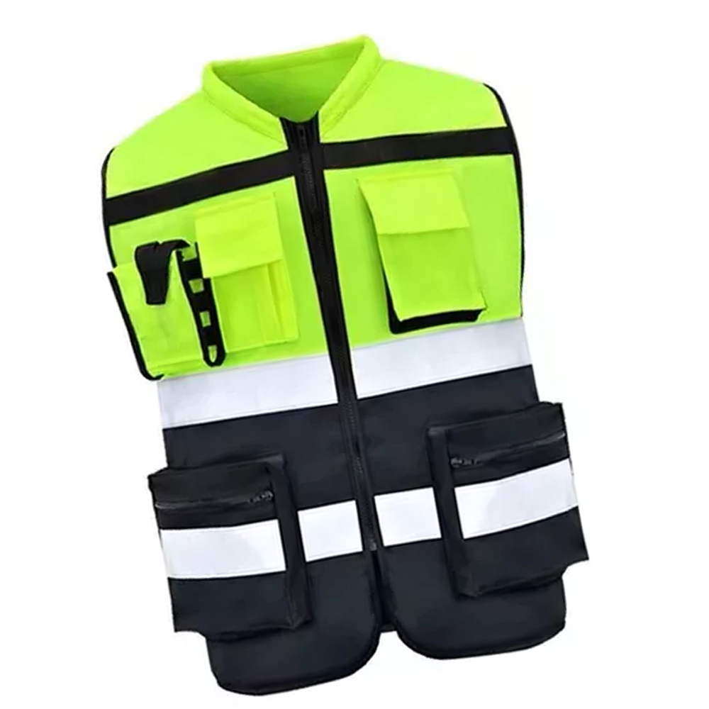 سترة أمان عاكسة صفراء عالية ال - مراجعة Reflective Cycling Vest High Visibility وسعره