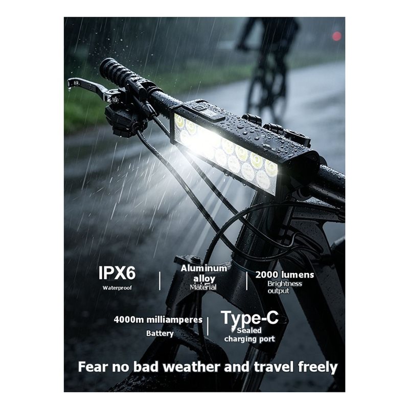 مجموعة إضاءة الدراجة A89E، 200 - مراجعة Bike Headlight 2000 Lumens Rechargeable وسعره